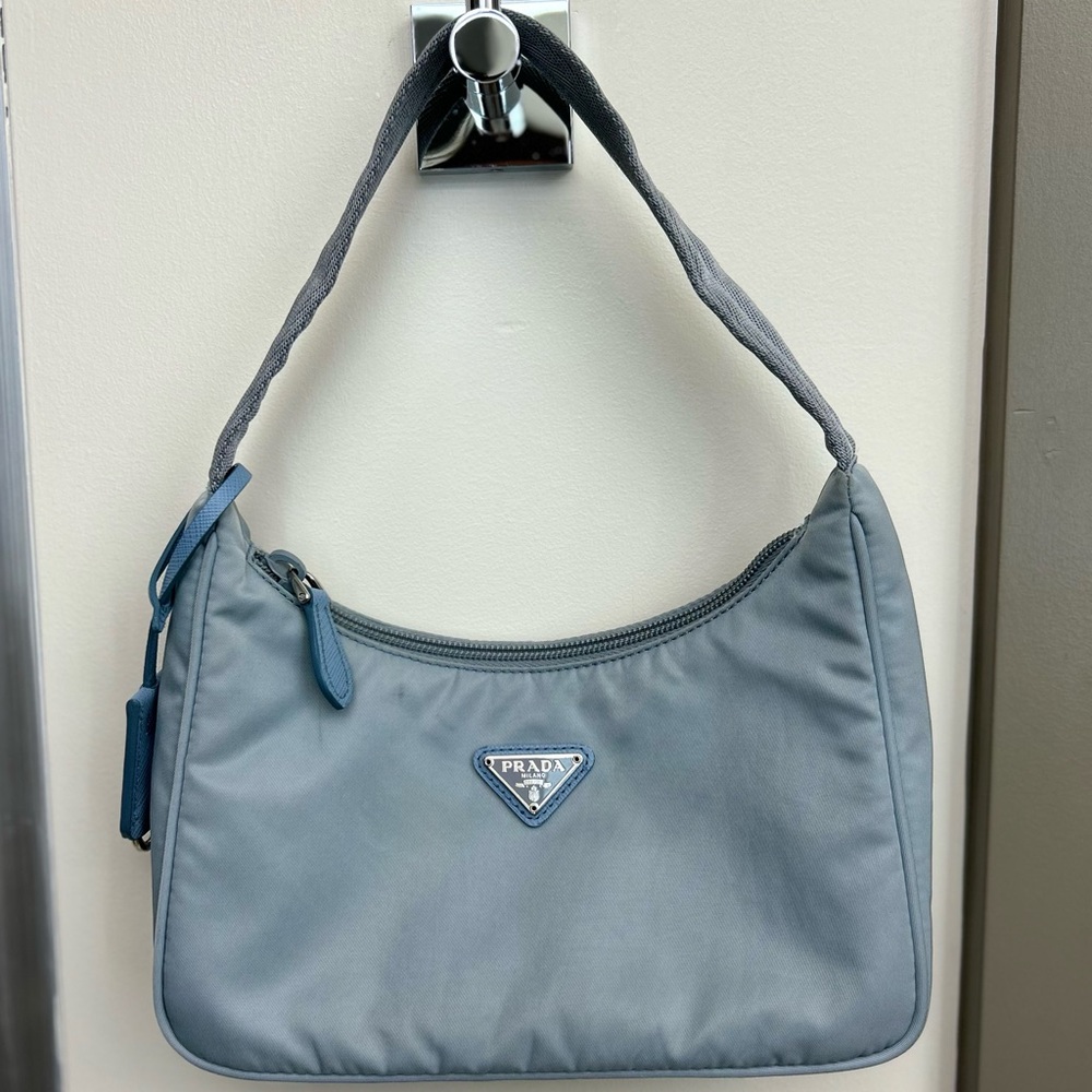 Prada re-nylon re-edition 2000 mini bag in cornflower blue